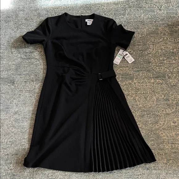 NWT DKNY Black Midi Dress - Picture 1 of 5